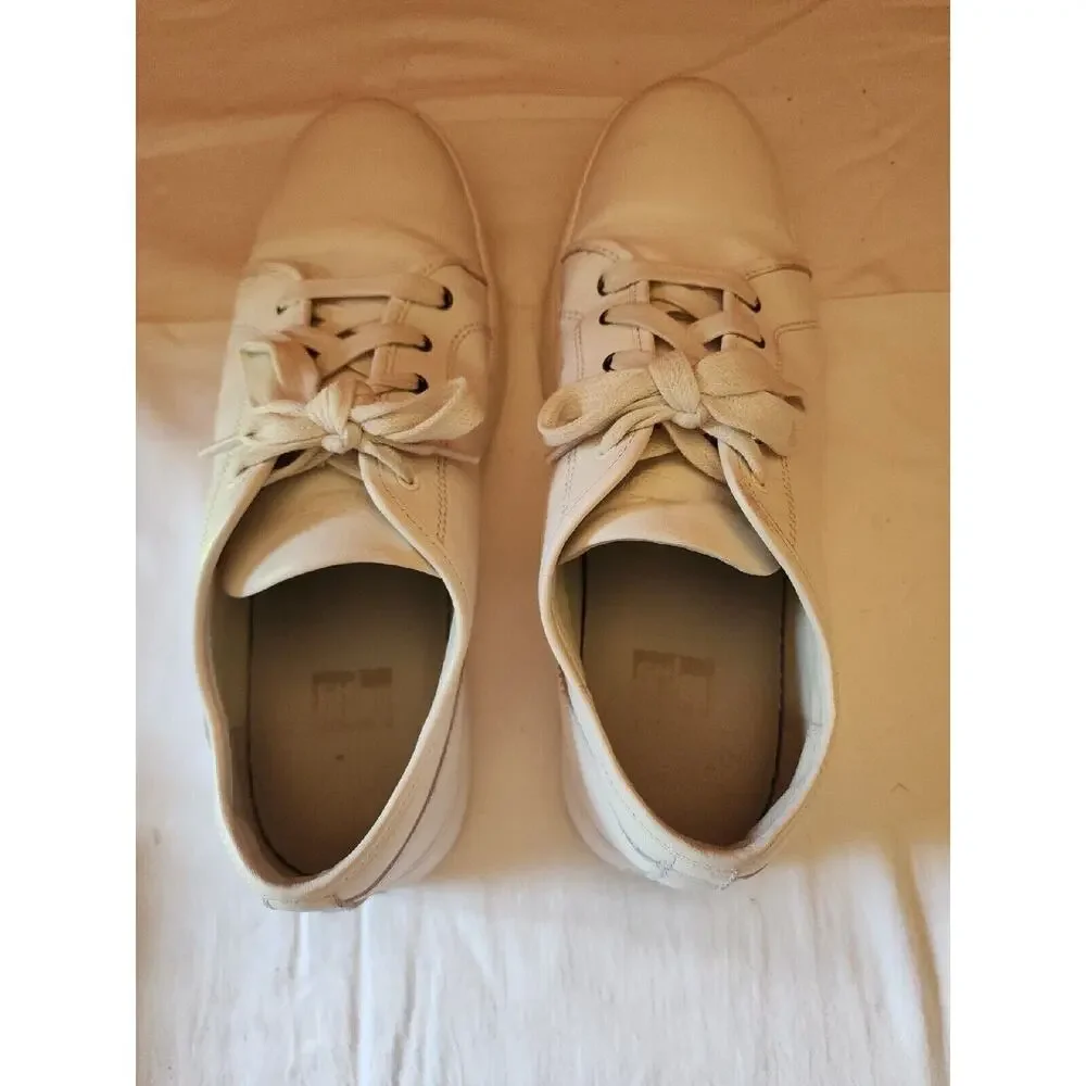 Size 10 Men's FitFlop Christophe Tumbled Leather Shoes White $130 MSRP
